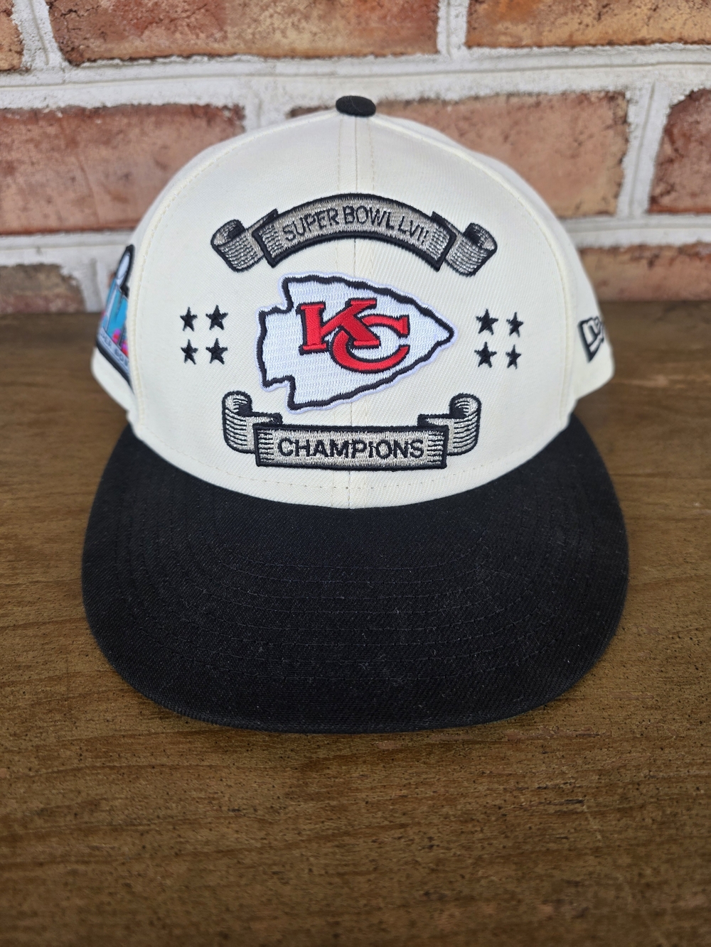 New Era Kansas City Chiefs White and Black Champions Snapback